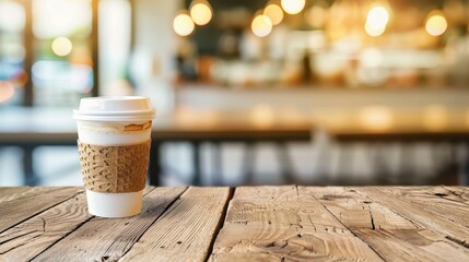 Aesthetic blurry interior of a cozy coffee shop or cafe, perfect for background use.
