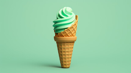 Indulge in a delicious ice cream cone on a sunny day, the perfect treat to satisfy your sweet tooth cravings.