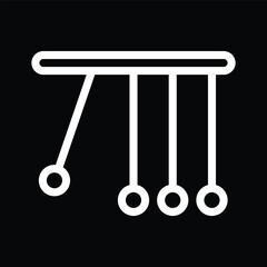 White Syringe with Needle Icon on Black Background