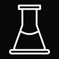 White Algorithmic Code Icon on Black Background