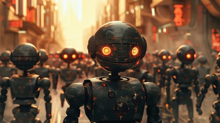 たくさんのロボット