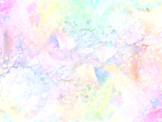 Fototapeta premium Sparkling Light Blue Crystal Fantasy Background（キラキラ輝くクリスタル風の明るい水色のメルヘンな背景）