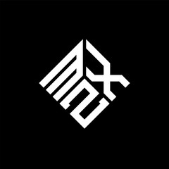 MZX letter logo design on black background. MZX creative initials letter logo concept. MZX letter design.