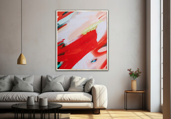 Hanging Photo Frame Mockup With Generative AI
