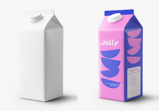 Milk Carton Mockup With Generative AI