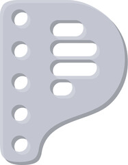 Steel Letter Alphabet Vector Element