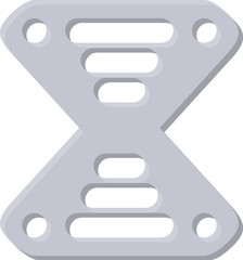 Obraz premium Steel Letter Alphabet Vector Element