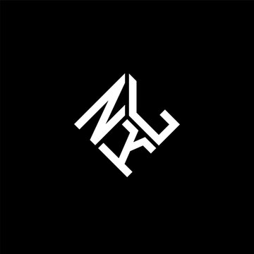 NKL letter logo design on black background. NKL creative initials letter logo concept. NKL letter design.