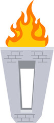Torch Letter Alphabet Vector Element
