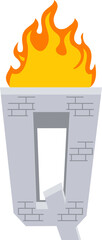 Torch Letter Alphabet Vector Element