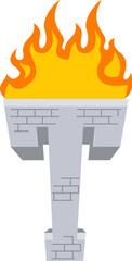 Torch Letter Alphabet Vector Element