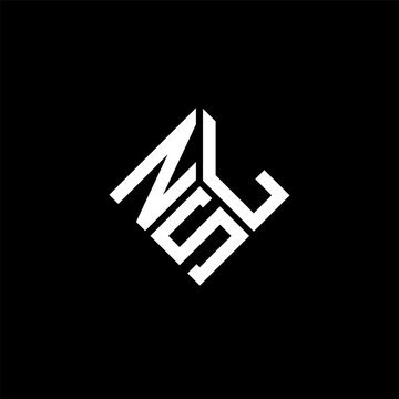 NSL letter logo design on black background. NSL creative initials letter logo concept. NSL letter design.