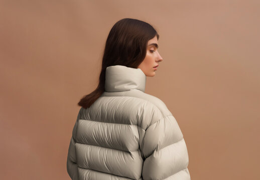 Puffer Jacket Mockup With Generative AI