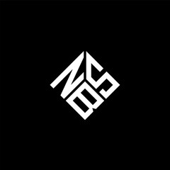 NBS letter logo design on black background. NBS creative initials letter logo concept. NBS letter design.