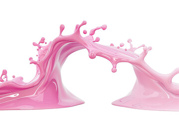 Pink 3d Splash, Isolated on transparent background