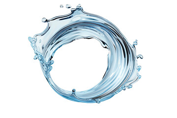Blue Water Splash, Isolated on transparent background