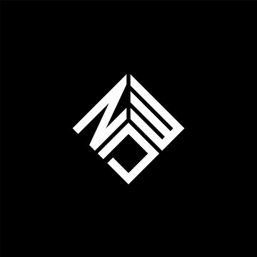 NDW letter logo design on black background. NDW creative initials letter logo concept. NDW letter design.
