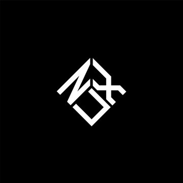 NUX letter logo design on black background. NUX creative initials letter logo concept. NUX letter design.