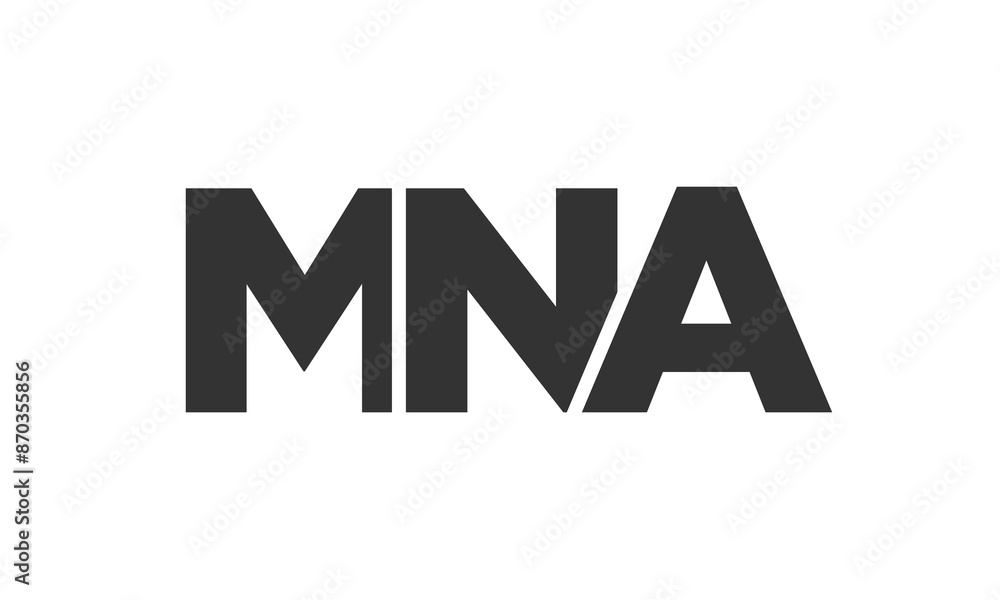 Fototapete mna logo design template with strong and modern bold text. initial based vector logotype featuring s