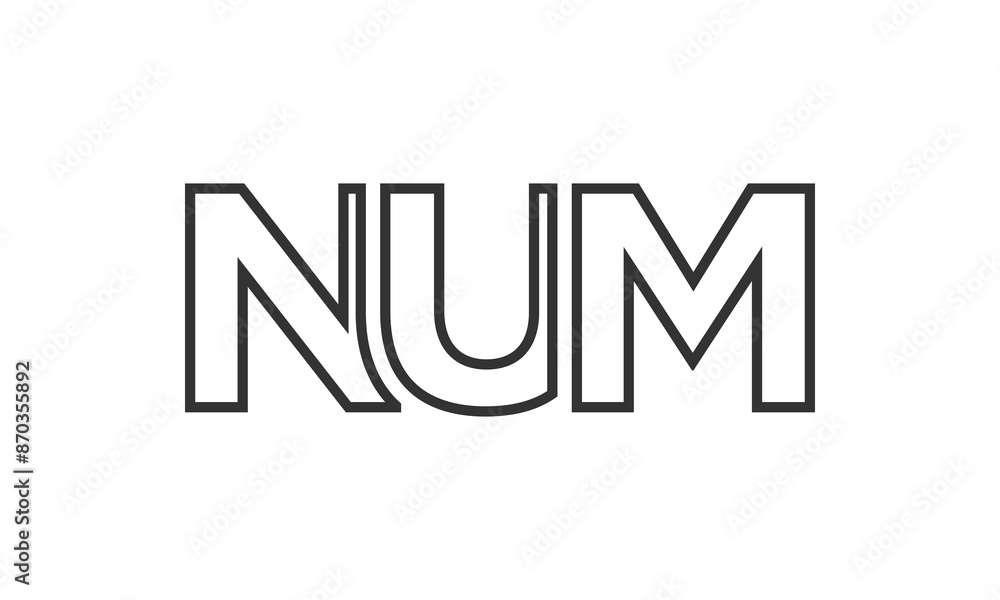 Poster num logo design template with strong and modern bold text. initial based vector logotype featuring s