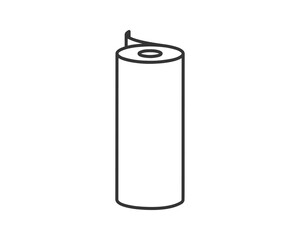 Textile roll vector icon. Paper tube illustration design for kitchen cleaning towel, carpet, scroll whatman, fabric.