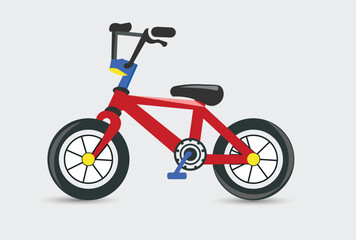 Bicycle isolated on white background vector graphic illustration