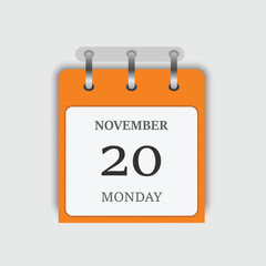 Calendar date even reminder vector illustration, save the date graphic