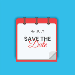 Calendar date even reminder vector illustration, save the date graphic