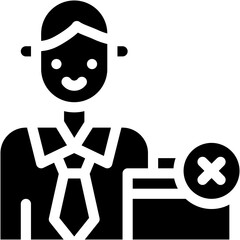Vector Icon Job Loss, Unemployment, Avatar, Man, Economic Crises