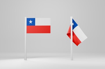 Chile Flag 3d Illustration Stock Image	