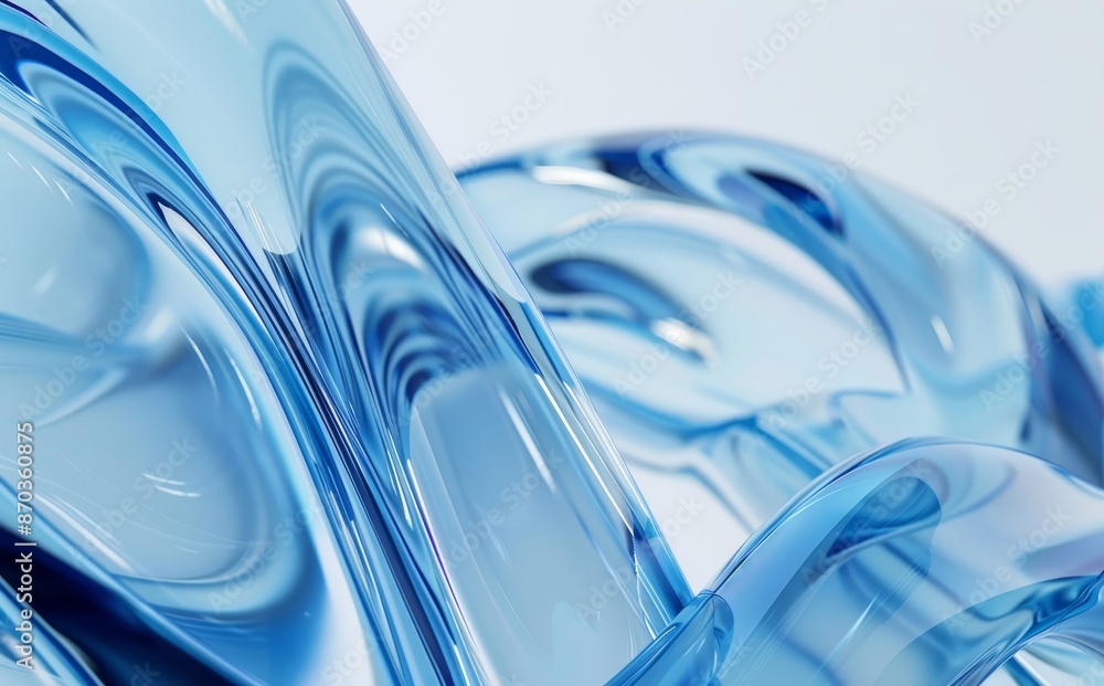 Poster an abstract background of curve geometries with 3d rendering.