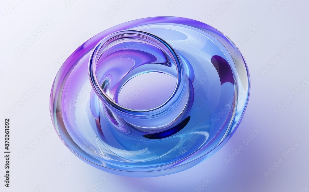 Poster this is an abstract 3d rendering of a bright glass geometry background.