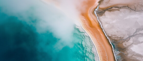 Fototapeta premium Aerial View of Shoreline