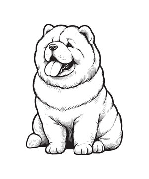 recommend clip art: Chow Chow line art