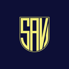 sav letter logo design