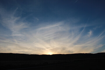 sunset in the mountains