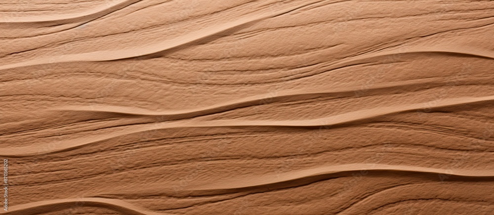 Poster close-up shot of a brown desert pattern from a tropical beach, creating a textured background with c
