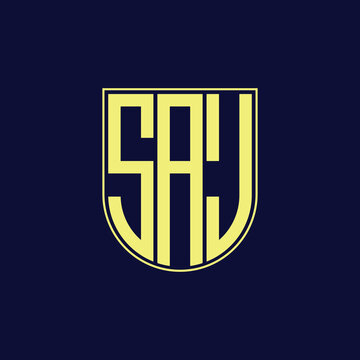 saj letter logo design