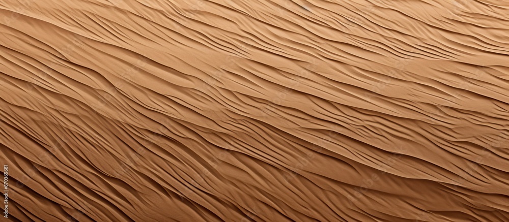 Poster close-up shot of a brown desert pattern from a tropical beach, creating a textured background with c