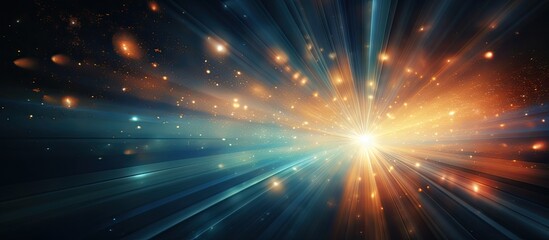 Fototapeta premium Enhance images with lens flares for overlays or screen blending, featuring abstract sunbursts, digital flares, and iridescent glares against a black background with copy space image.