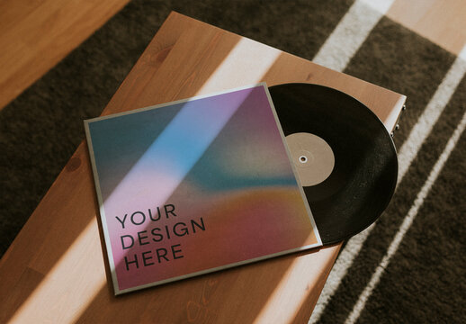 Vinyl Record Cover Mockup