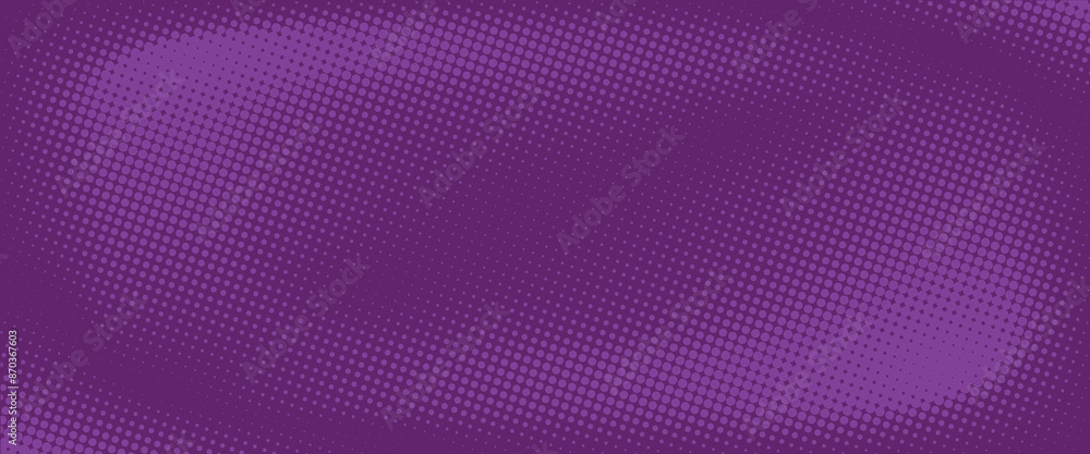 Wall mural abstract dots halftone pattern purple color gradient texture background vector illustration