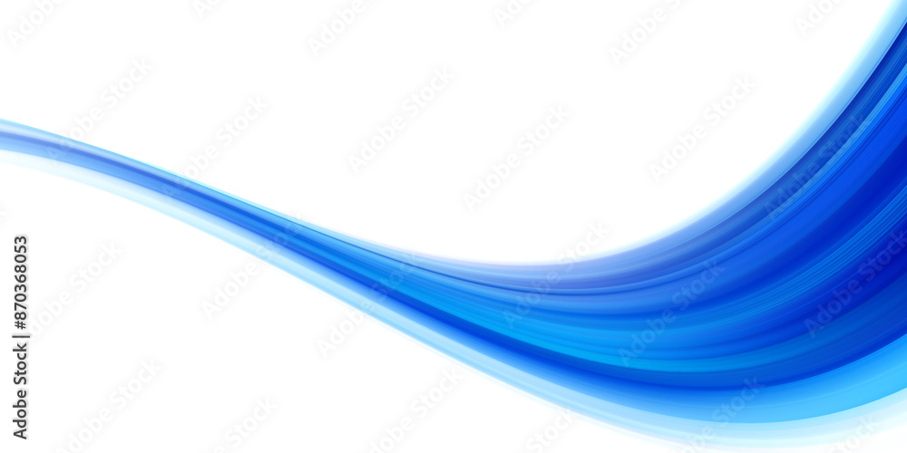 Poster modern simple light blue wave curve shape design on white background. bright color wave graphic elem