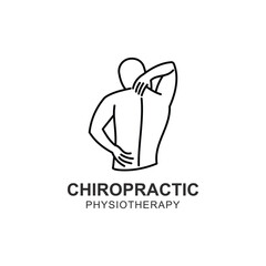 Chiropractic symbol vector icon design illustration template