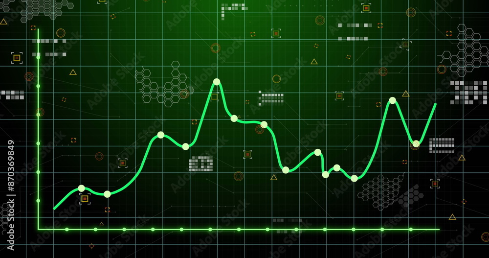 Poster image of statistical data processing over grid network against green background