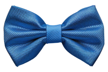 Blue bow tie isolated on transparent background