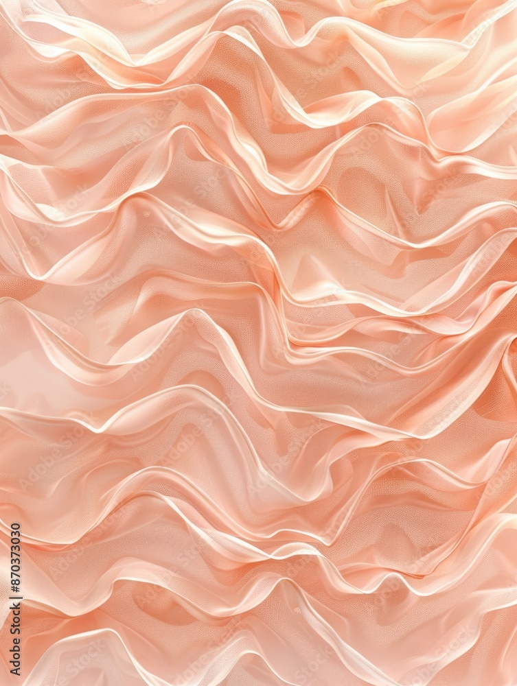 Poster a pink fabric with a wavy pattern. the fabric is soft and smooth to the touch. the color of the fabr