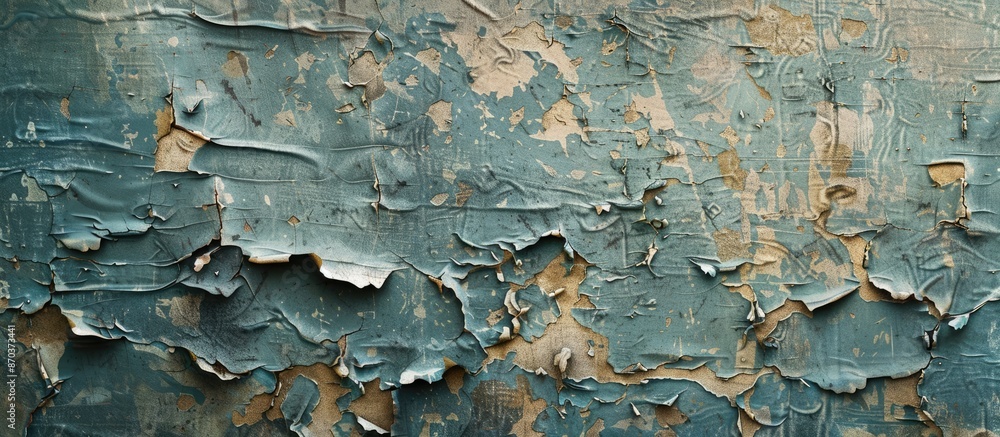 Poster a background of distressed, vintage posters with creases and crumples provides a textured, aged appe