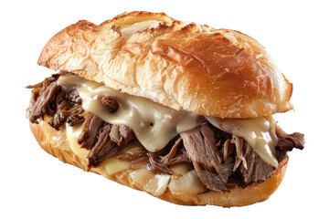 Gourmet indulgence french dip isolated on transparent background