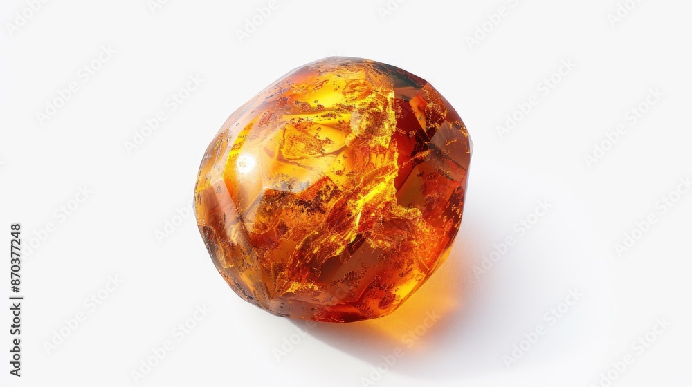 Poster a large amber colored stone with a rough surface. it is a natural stone and has a unique texture